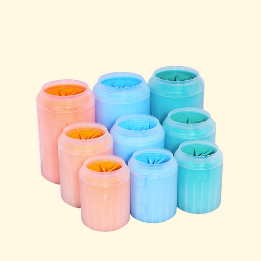 Pet Paw Cleaner Cleaning Kit Cup Soft Brush Can